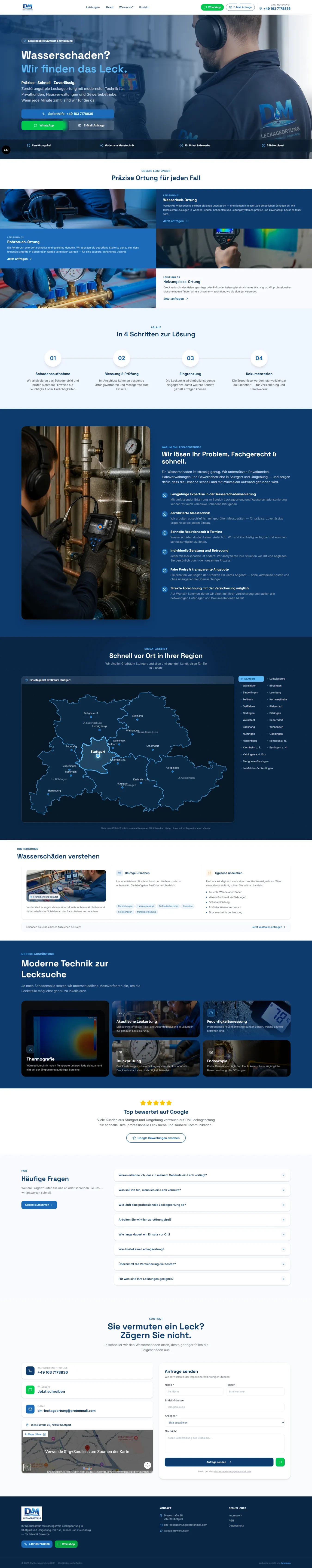Website von DM Leckageortung