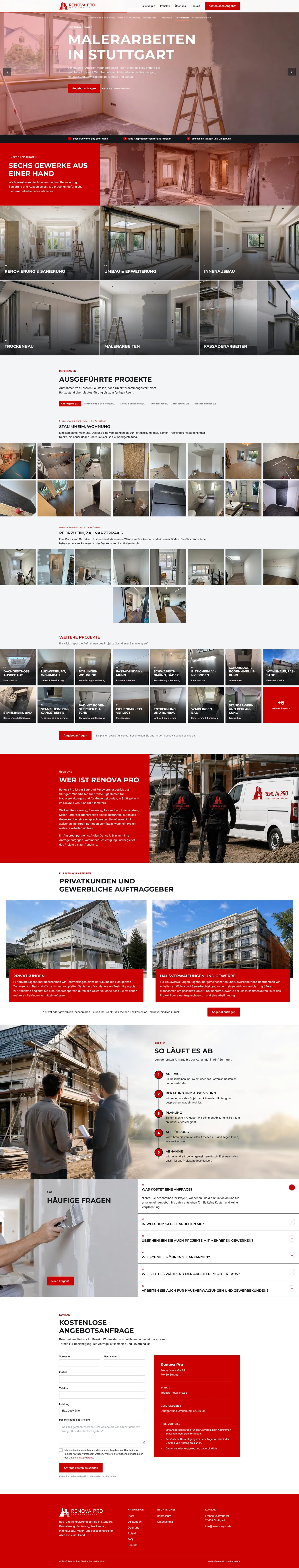 Website von Renova Pro